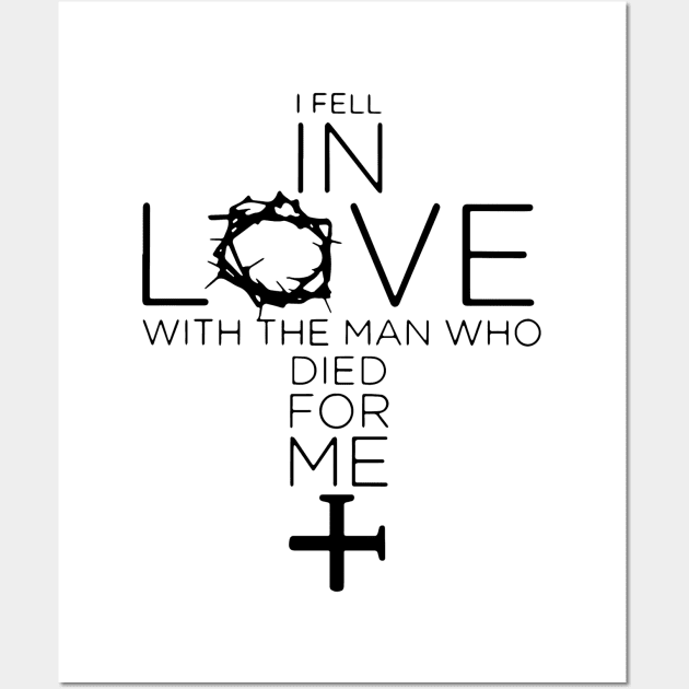 Fell In Love With The Man Who Died For Me The Cross Costume Wall Art by Ohooha